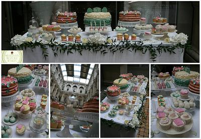Vintage inspired dessert table - Cake by Mariam's bespoke cakes