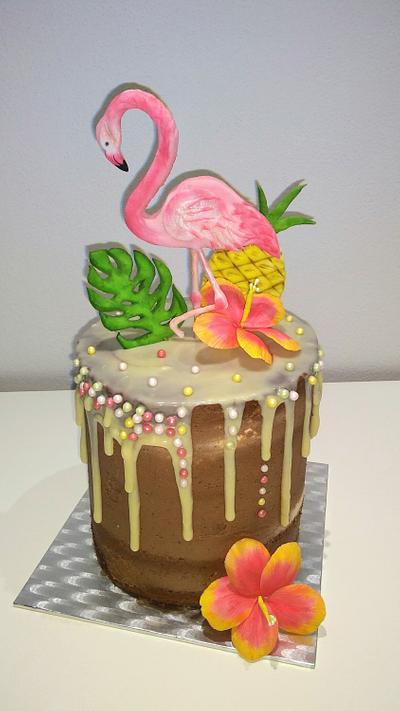 Flamingo cake - Cake by prunee