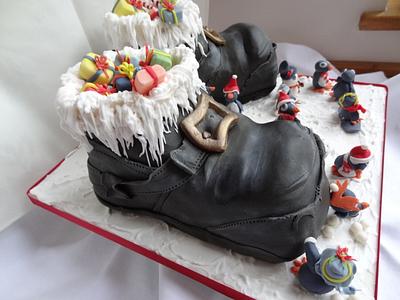 Penguin Party at Santa's! - Cake by Fifi's Cakes