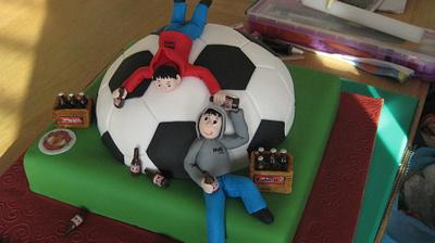 Football "hooligan" cake - Cake by Novel-T Cakes