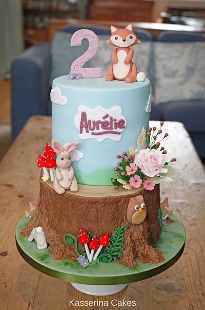 Woodland birthday cake - Cake by Kasserina Cakes