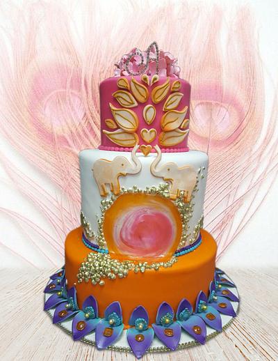 Indian Inspired Tiers - Cake by MsTreatz