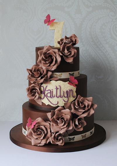 Chocolate and Roses - Cake by The Cornish Cakery