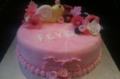 Snail & flowers bithday cake - Cake by Cakemummy