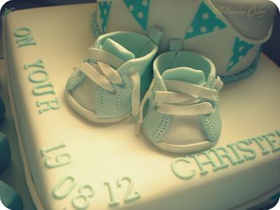 little boys christening cake - Cake by The Snowdrop Cakery