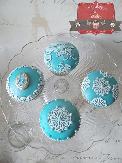 The Tiffany & Lace Collection - Cake by Cupcakes la louche wedding & novelty cakes