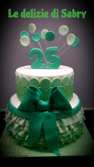 Green cake chic - Cake by Le delizie di sabry