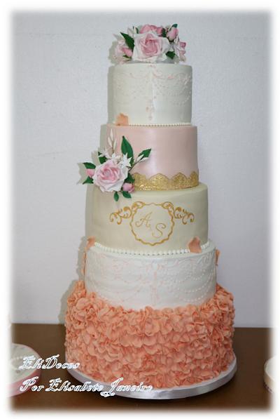 Ruffle wedding cake - Cake by EliDoces - Elisabete Janeiro