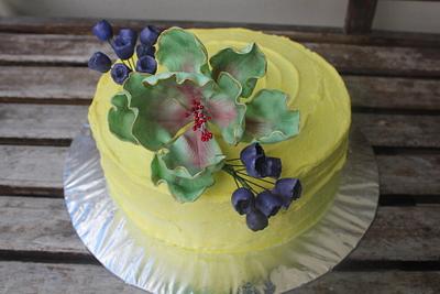 Rustic Lemon Blueberry buttercream cake - Cake by Deepa Shiva - Deecakelicious