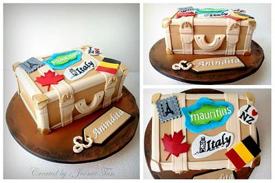 Luggage Bag for a Globetrotter ! - Cake by Joonie Tan