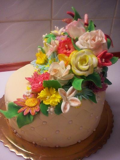flowers - Cake by EvelynsCake