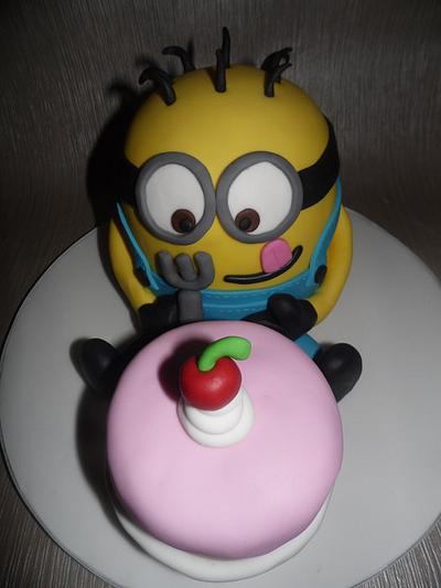 Minion loves cake! - Cake by Rebecca Husband