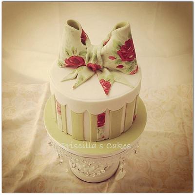 Vintage birthday cake  - Cake by Priscilla's Cakes