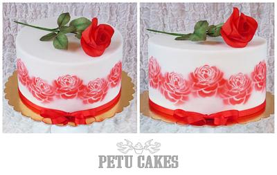 Cake with Roses - Cake by Petra Krátká (Petu Cakes)
