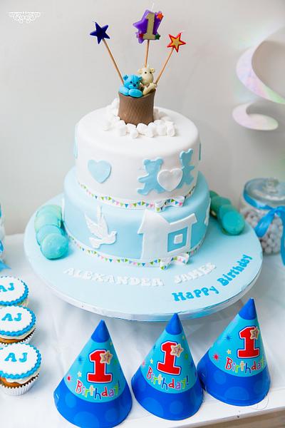 1st Birthday Boy Cake - Cake by mariascakesdelight