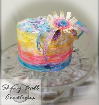 Wafer Paper Sunset - Cake by Shiny Ball Cakes & Creations (Rose)
