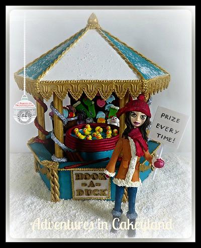Christmas in Frostington Hook-a-duck stall - Cake by Adventures in Cakeyland