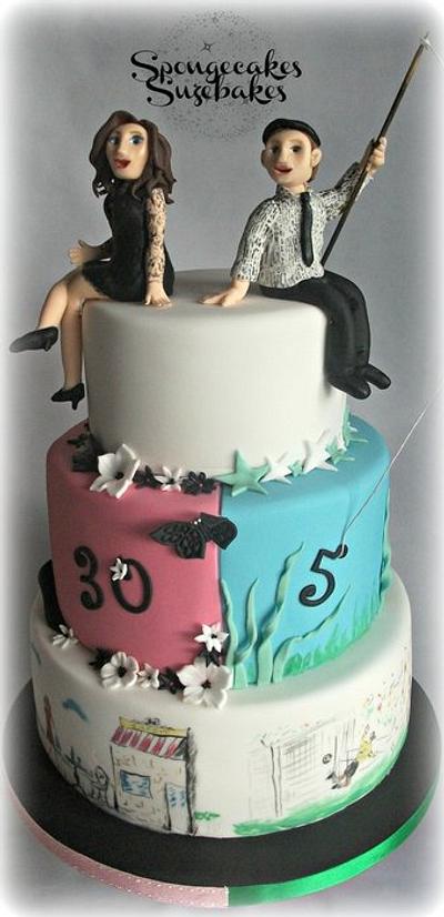Split Birthday Cake! - Cake by Spongecakes Suzebakes