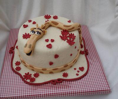 cake with giraffe - Cake by Táji Cakes