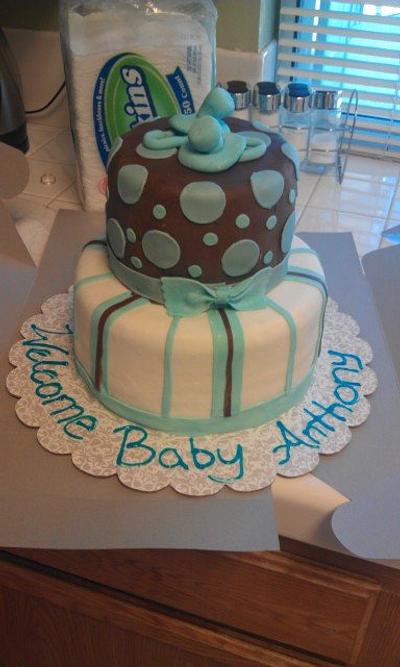 Boy Baby Showe Cake - Cake by Jessica