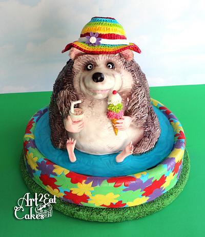 Hedgehog Loves Summer!  - Cake by Heather -Art2Eat Cakes- Sherman