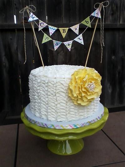Ruffles & Bunting Baby Shower - Cake by Cheryl's Creative Cakery