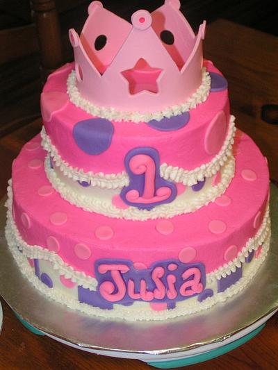 Pink and purple princess cake - Cake by Cake Creations by Christy