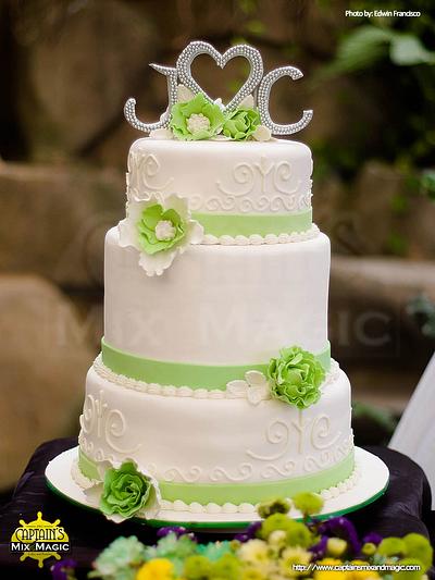 Green Apple Peonies - Cake by Joy Lyn Sy Parohinog-Francisco