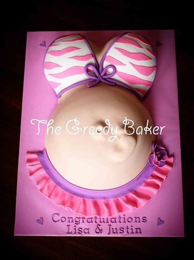 Baby Shower Belly Cake - Cake by Kate