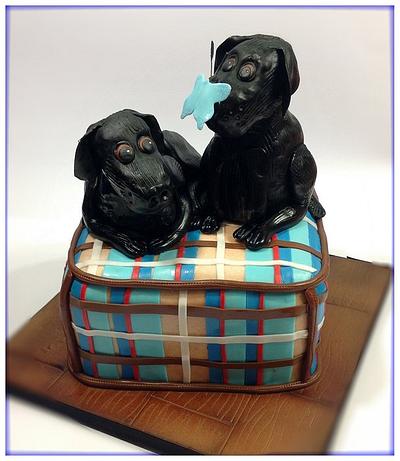 Black Lab Grooms Cake - Cake by Stacy Lint