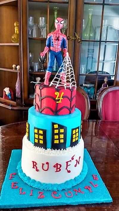  Spider man design cake - Cake by Andrea Roa
