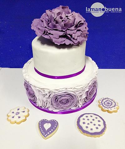 Wedding cake with cookies - Cake by LA MANOBUENA