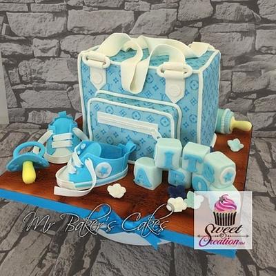 Designer Baby Shower - Cake by Mr Baker's Cakes