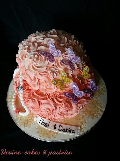 peach  ombre girl cake - Cake by Doyin