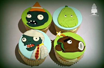 Plants VS Zombies Cupcakes - Cake by Angela - A Slice of Happiness