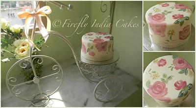 My first painted cake... - Cake by Firefly India by Pavani Kaur