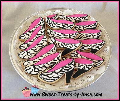 Zebra Shoe Cookies - Cake by Ansa
