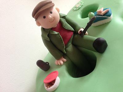 it's my 80th birthday, I'm going fishing! - Cake by Sarah