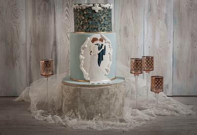 Romantic couple - Cake by Wedding Painting Cakes by Soraya Torrejon