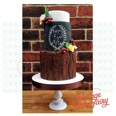 Chalkboard Wedding Cake - Cake by Vintage Cake Fairy
