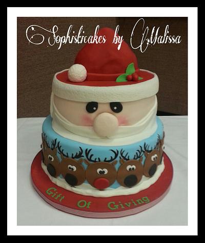 Santa and his Reindeer - Cake by Sophisticakes by Malissa
