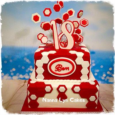 Geometric 18th Birthday Cake - Cake by Nanna Lyn Cakes