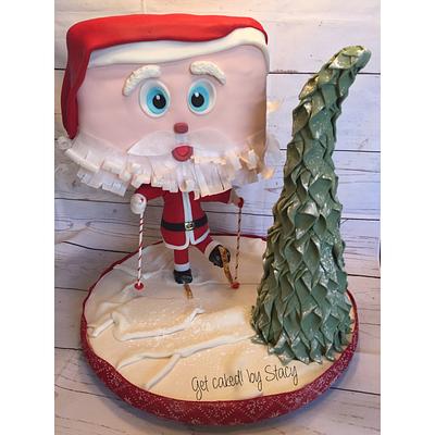 Skiing Santa! - Cake by Get Caked! by Stacy