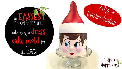 ELF ON THE SHELF CAKE using WILTON'S DRESS CAKE MOLD! NO CARVING NEEDED! - Cake by Miss Trendy Treats