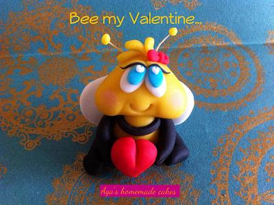 Bee my Valentine - Cake by Aga Leśniak