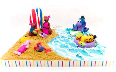 Winnie & Friends on the beach - Cake by Vanessa