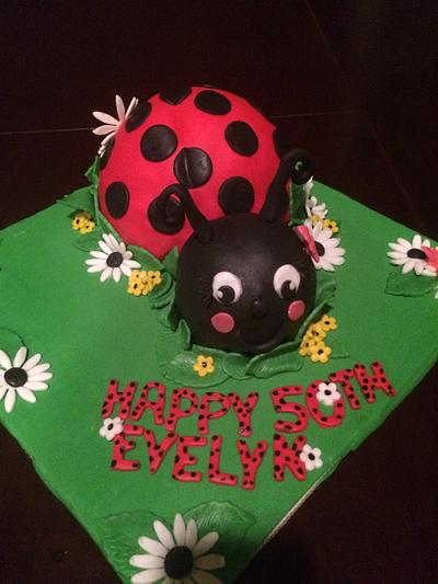Ladybug cake  - Cake by Cakes by Crissy 