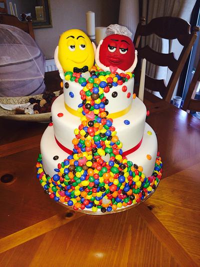M&m's wedding cake  - Cake by Melissa's cake creations