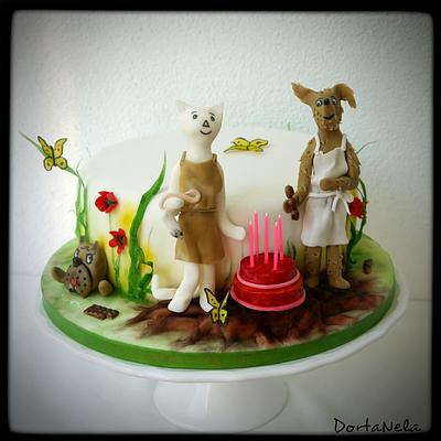 Cake with "Puppy and cat" - Cake by DortaNela