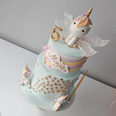 Baby Unicorn Cake - Cake by Caking with love